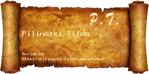 Pilinszki Tilda névjegykártya